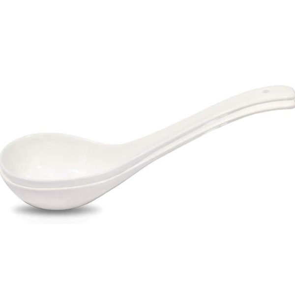 White Asian-Style Soup Spoon